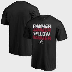 Alabama Crimson Tide T-Shirt Mens Hometown Collection Rammer Jammer Fanatics Bowl Game Black
