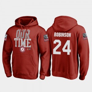Alabama Crimson Tide Brian Robinson Jr. Hoodie Crimson #24 2018 Orange Bowl Bound Men's College Football Playoff Counter