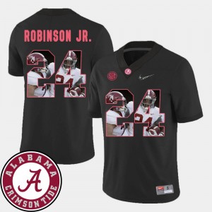 Alabama Crimson Tide Brian Robinson Jr. Jersey Football Men's Pictorial Fashion #24 Black