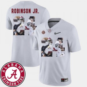 Alabama Crimson Tide Brian Robinson Jr. Jersey White For Men #24 Football Pictorial Fashion