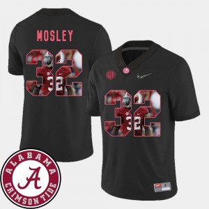 Alabama Crimson Tide C.J. Mosley Jersey #32 Pictorial Fashion Football Black Mens
