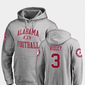 Alabama Crimson Tide Calvin Ridley Hoodie College Football #3 Neutral Zone Ash Mens