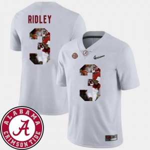 Alabama Crimson Tide Calvin Ridley Jersey #3 Men Football Pictorial Fashion White