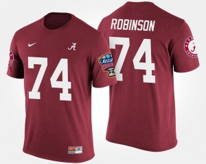 Alabama Crimson Tide Cam Robinson T-Shirt #74 Sugar Bowl Crimson Bowl Game Men