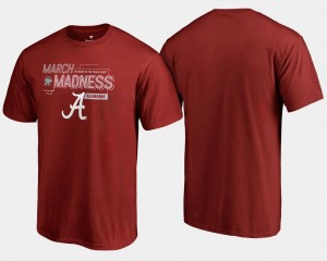 Alabama Crimson Tide T-Shirt Crimson 2018 March Madness Bound Airball Basketball Tournament Mens