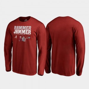 Alabama Crimson Tide T-Shirt Endaround Long Sleeve College Football Playoff 2018 Orange Bowl Champions Men Crimson