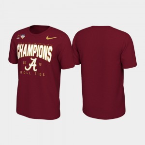Alabama Crimson Tide T-Shirt 2018 Orange Bowl Champions Men Crimson Locker Room College Football Playoff