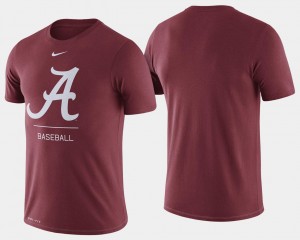 Alabama Crimson Tide T-Shirt Dugout Performance College Baseball For Men Crimson