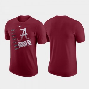 Alabama Crimson Tide T-Shirt Crimson Performance Cotton Just Do It For Men's