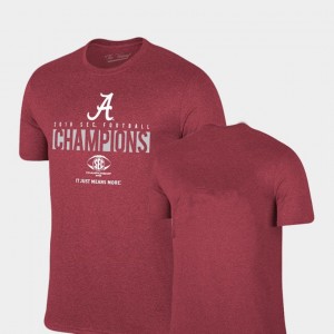 Alabama Crimson Tide T-Shirt Crimson 2018 SEC Football Champions For Men Locker Room Original Retro Brand