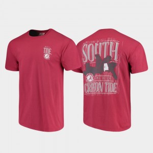 Alabama Crimson Tide T-Shirt Comfort Colors Welcome to the South Crimson Mens