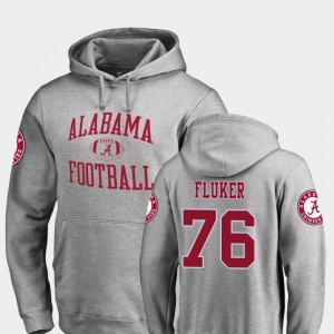 Alabama Crimson Tide D.J. Fluker Hoodie Neutral Zone Ash Men #76 College Football
