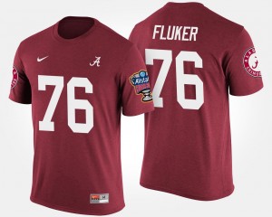 Alabama Crimson Tide D.J. Fluker T-Shirt #76 Crimson For Men Sugar Bowl Bowl Game