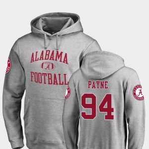 Alabama Crimson Tide Da'Ron Payne Hoodie #94 College Football Men's Ash Neutral Zone