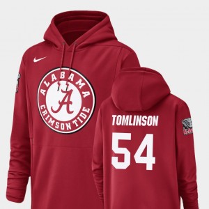 Alabama Crimson Tide Dalvin Tomlinson Hoodie Crimson For Men Football Performance Champ Drive #54