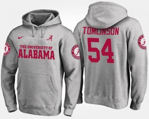 Alabama Crimson Tide Dalvin Tomlinson Hoodie #54 For Men's Gray