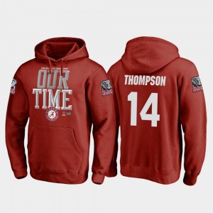 Alabama Crimson Tide Deionte Thompson Hoodie Men's 2018 Orange Bowl Bound #14 Crimson College Football Playoff Counter