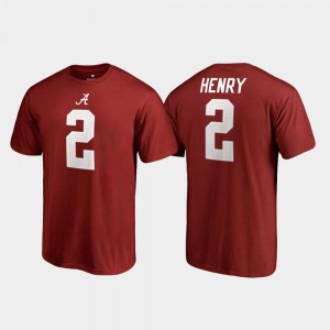 Alabama Crimson Tide Derrick Henry T-Shirt College Legends #2 Crimson Name & Number Men