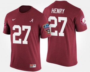 Alabama Crimson Tide Derrick Henry T-Shirt #27 Crimson Sugar Bowl For Men Bowl Game