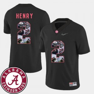 Alabama Crimson Tide Derrick Henry Jersey Football Men #2 Pictorial Fashion Black