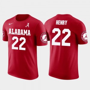 Alabama Crimson Tide Derrick Henry T-Shirt Tennessee Titans Football Future Stars For Men #22 Red