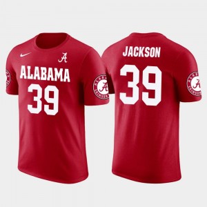 Alabama Crimson Tide Eddie Jackson T-Shirt Chicago Bears Football For Men's Red Future Stars #39