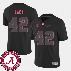 Alabama Crimson Tide Eddie Lacy Jersey Men's College Football 2018 SEC Patch #42 Black