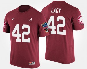 Alabama Crimson Tide Eddie Lacy T-Shirt #42 Bowl Game Crimson Men's Sugar Bowl
