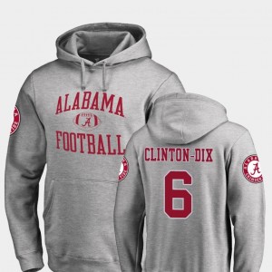 Alabama Crimson Tide Ha Ha Clinton-Dix Hoodie College Football #6 Ash Neutral Zone For Men's