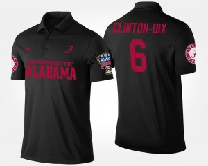 Alabama Crimson Tide Ha Ha Clinton-Dix Polo #6 Sugar Bowl For Men's Bowl Game Black