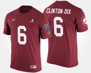 Alabama Crimson Tide Ha Ha Clinton-Dix T-Shirt Bowl Game #6 Sugar Bowl Men Crimson