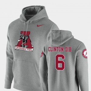 Alabama Crimson Tide Ha Ha Clinton-Dix Hoodie Vault Logo Club Men Pullover #6 Heathered Gray
