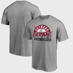 Alabama Crimson Tide T-Shirt College Football Playoff 2017 National Champions Motion Heather Gray Men's Bowl Game