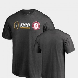 Alabama Crimson Tide T-Shirt 2018 College Football Playoff Bound For Men Cadence Big & Tall Heather Gray