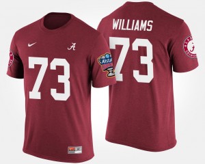 Alabama Crimson Tide Jonah Williams T-Shirt Sugar Bowl Bowl Game Crimson #73 For Men