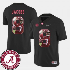 Alabama Crimson Tide Josh Jacobs Jersey Football Mens Pictorial Fashion Black #8
