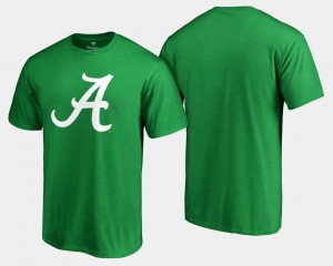 Alabama Crimson Tide T-Shirt White Logo Big & Tall Men's St. Patrick's Day Kelly Green