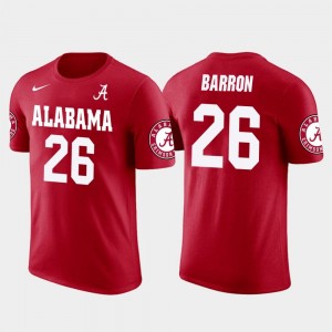 Alabama Crimson Tide Mark Barron T-Shirt Mens Red Los Angeles Rams Football #26 Future Stars