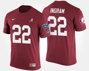 Alabama Crimson Tide Mark Ingram T-Shirt For Men #22 Crimson Bowl Game Sugar Bowl