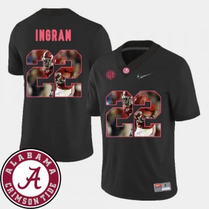 Alabama Crimson Tide Mark Ingram Jersey Black For Men's Football Pictorial Fashion #22