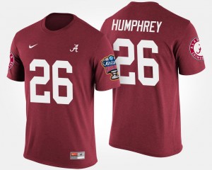 Alabama Crimson Tide Marlon Humphrey T-Shirt Crimson Sugar Bowl Bowl Game #26 Mens