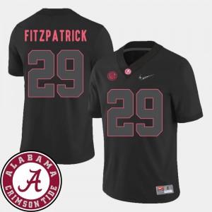 Alabama Crimson Tide Minkah Fitzpatrick Jersey #29 2018 SEC Patch Black College Football For Men