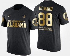 Alabama Crimson Tide O.J. Howard T-Shirt Gold Limited #88 Short Sleeve With Message For Men's Black