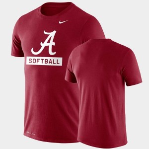 Alabama Crimson Tide T-Shirt Performance Softball Drop Legend Men's Crimson