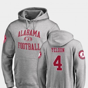 Alabama Crimson Tide T.J. Yeldon Hoodie #4 For Men's College Football Ash Neutral Zone
