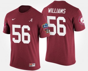 Alabama Crimson Tide Tim Williams T-Shirt Bowl Game Sugar Bowl Mens #56 Crimson