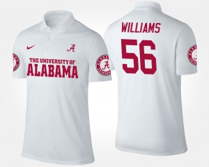 Alabama Crimson Tide Tim Williams Polo White For Men's #56