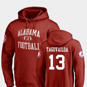 Alabama Crimson Tide Tua Tagovailoa Hoodie Men #13 Neutral Zone College Football Crimson