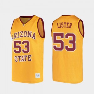 Arizona State Sun Devils Alton Lister Jersey Gold Alumni For Men's College Basketball #53