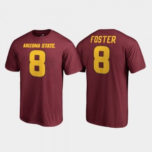 Arizona State Sun Devils D.J. Foster T-Shirt Maroon For Men Name & Number College Legends #8